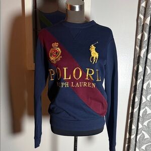 Polo Ralph Lauren Big Pony Embroidered Crew Neck Sweatshirt SZ S